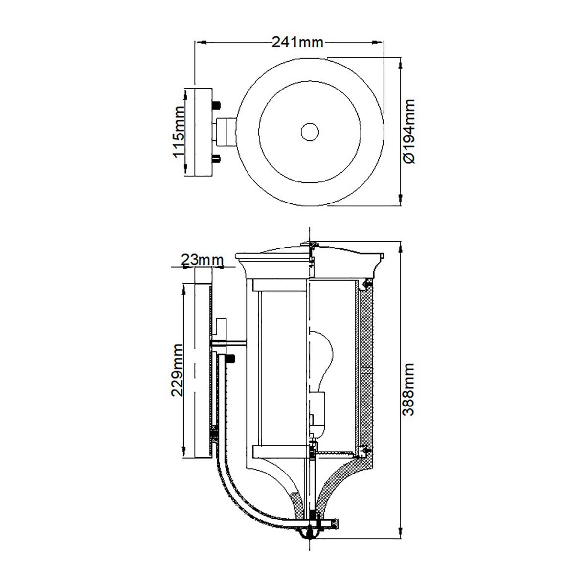Merrill 1 Light Small Wall Lantern 1