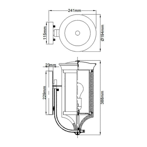 Merrill 1 Light Small Wall Lantern 1