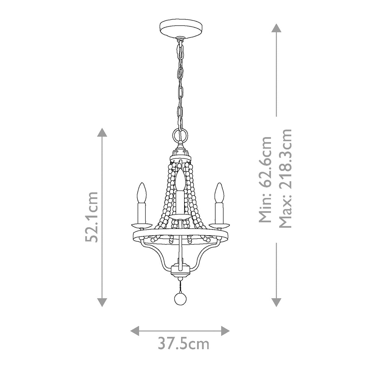 Nori 3 Light Chandelier