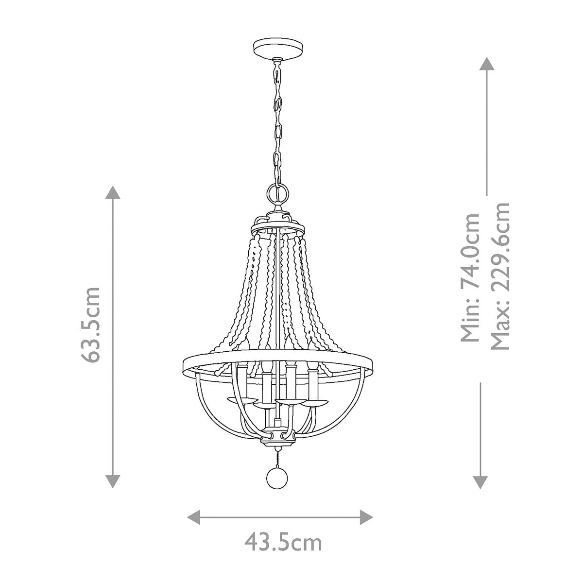 Nori 4 Light Chandelier