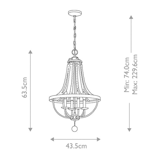 Nori 4 Light Chandelier