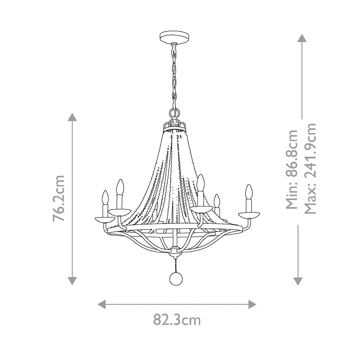 Nori 6 Light Chandelier