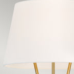 Penny 1 Light Floor Lamp - Burnished Brass