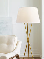 Penny 1 Light Floor Lamp - Burnished Brass