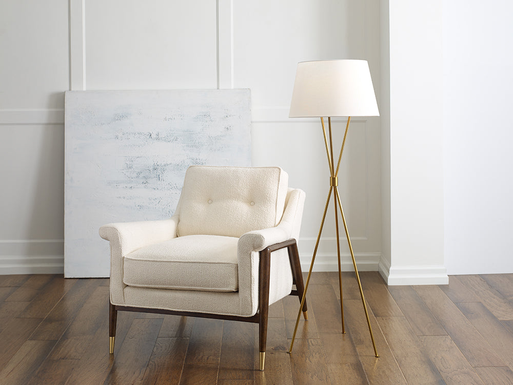 Penny 1 Light Floor Lamp - Burnished Brass