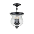 Pickering Lane 3lt Semi-Flush - Black