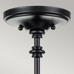 Pickering Lane 3lt Semi-Flush - Black