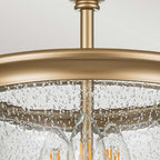Pickering Lane 3lt Semi-Flush - Painted Natural Brass