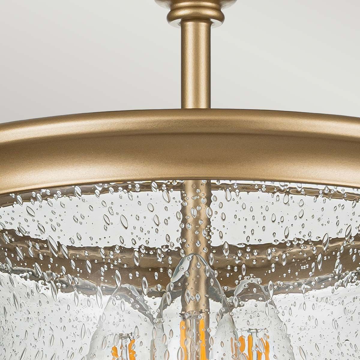 Pickering Lane 3lt Semi-Flush - Painted Natural Brass