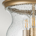 Pickering Lane 3lt Semi-Flush - Painted Natural Brass