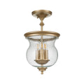 Pickering Lane 3lt Semi-Flush - Painted Natural Brass