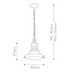 Redding Station 1 Light Medium Chain Lantern