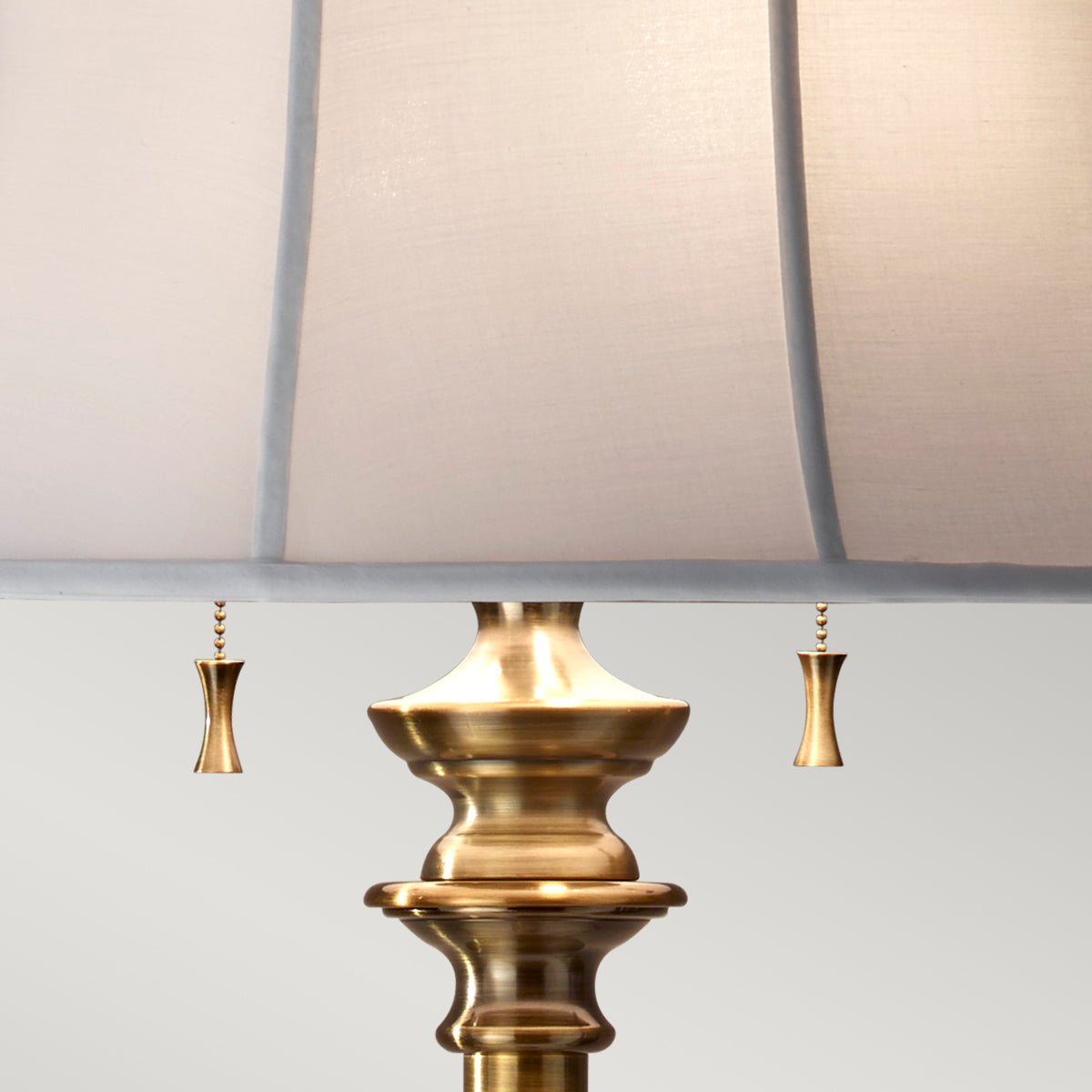 Stateroom 2 Light Floor Lamp - Bali Brass