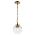Tabby 1 Light Mini Pendant Burnished Brass