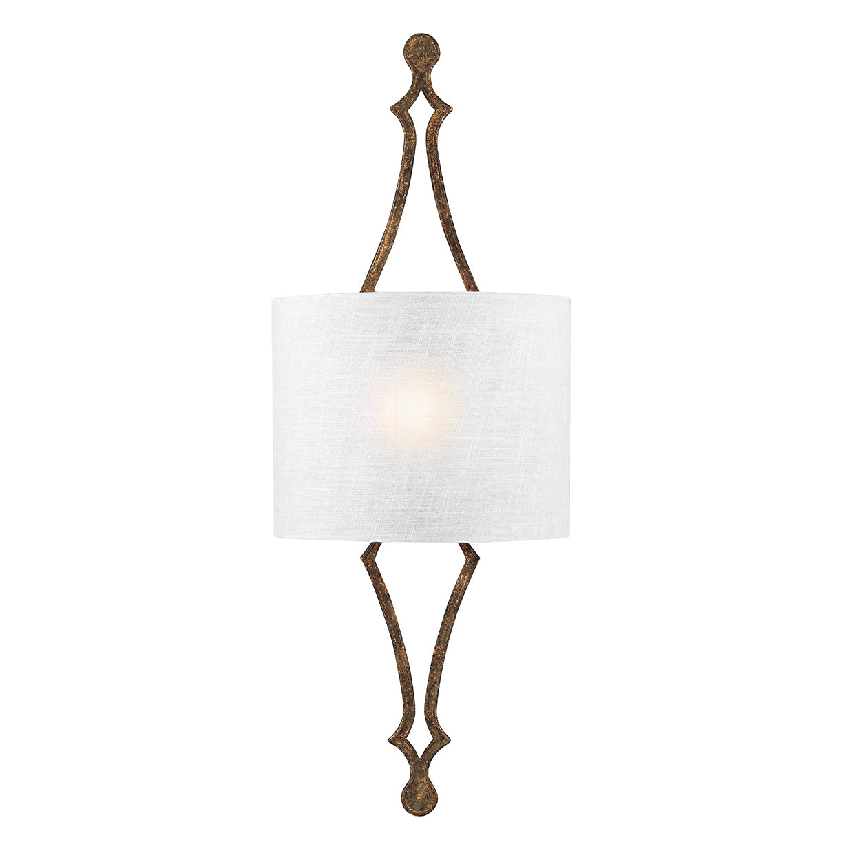 Tilling 1 Light Wall Light - Distressed Gold Leaf