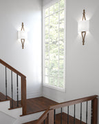 Tilling 1 Light Wall Light - Distressed Gold Leaf