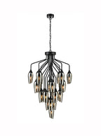 Taper 22 light with Smoked Glass