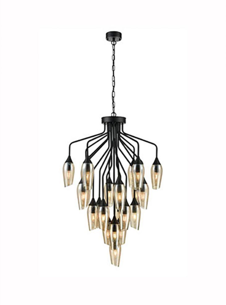 Taper 22 light with Amber Glass