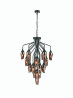 Taper 22 light with Copper Glass