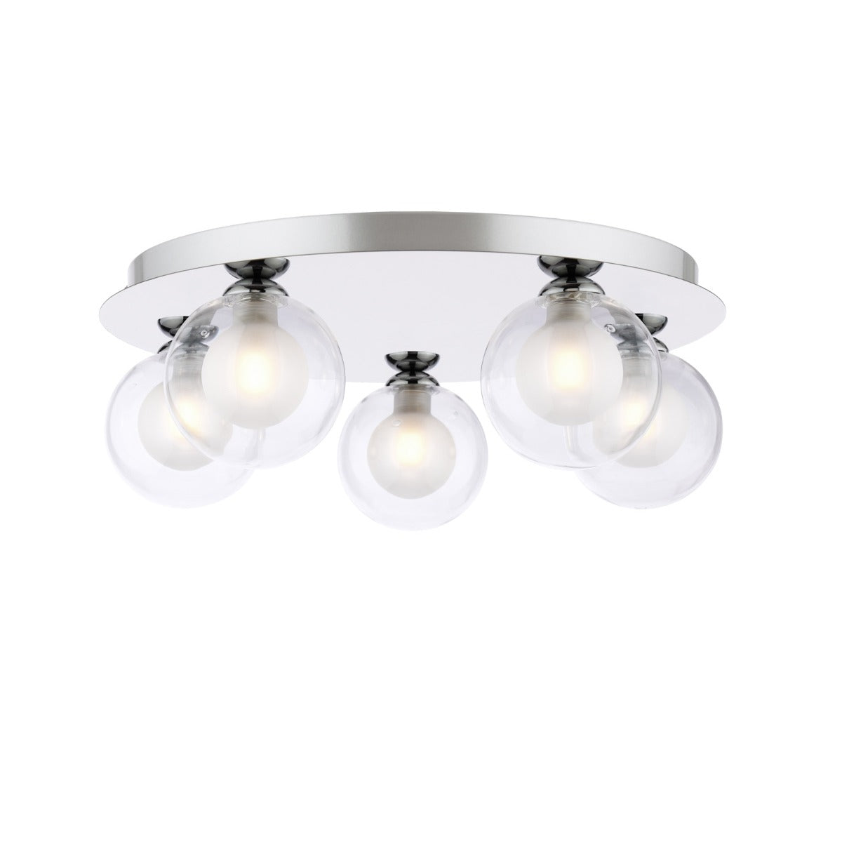 Foley 5 Light Flush Polished Chrome FRAME ONLY