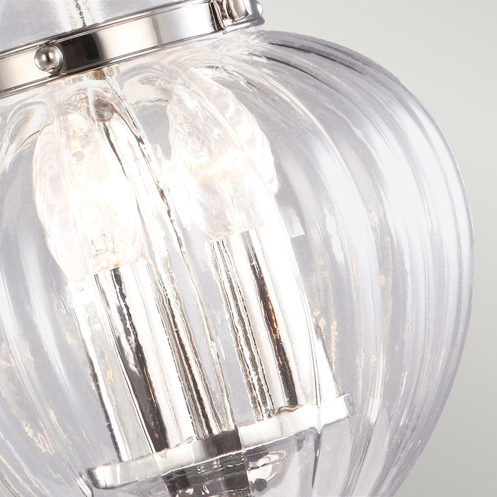 Finsbury Park Polished Nickel Pendant Light (Small)