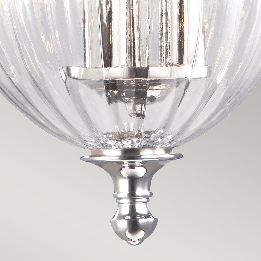 Finsbury Park Polished Nickel Pendant Light (Small)