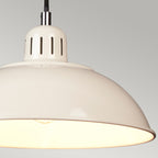Cream Retro Diner Pendant Light - Franklin