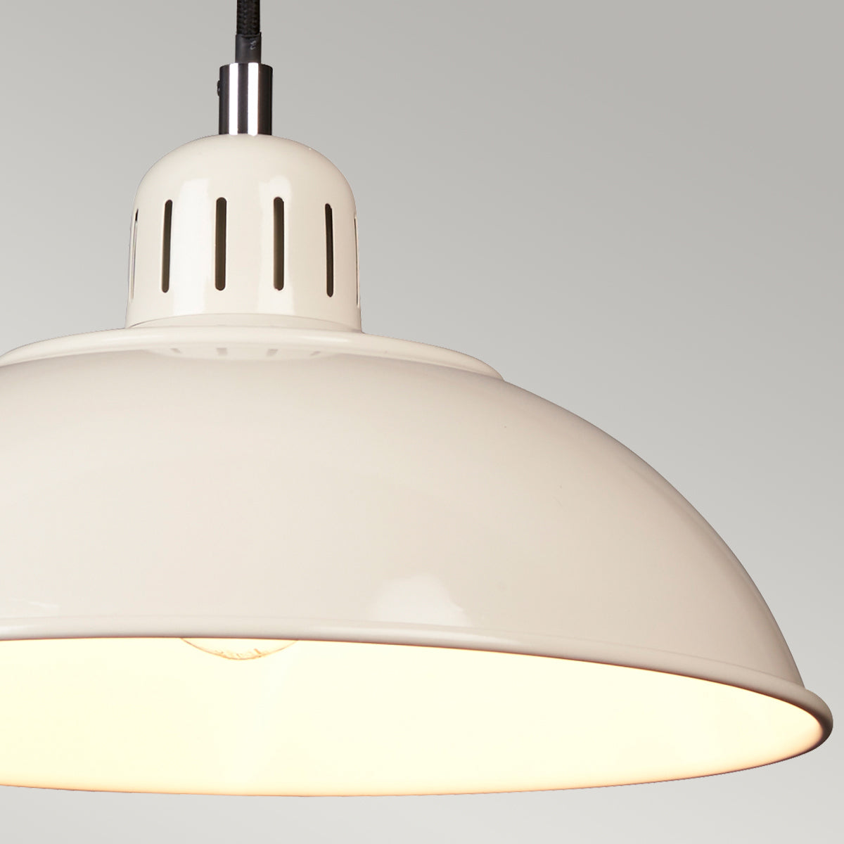 Cream Retro Diner Pendant Light - Franklin
