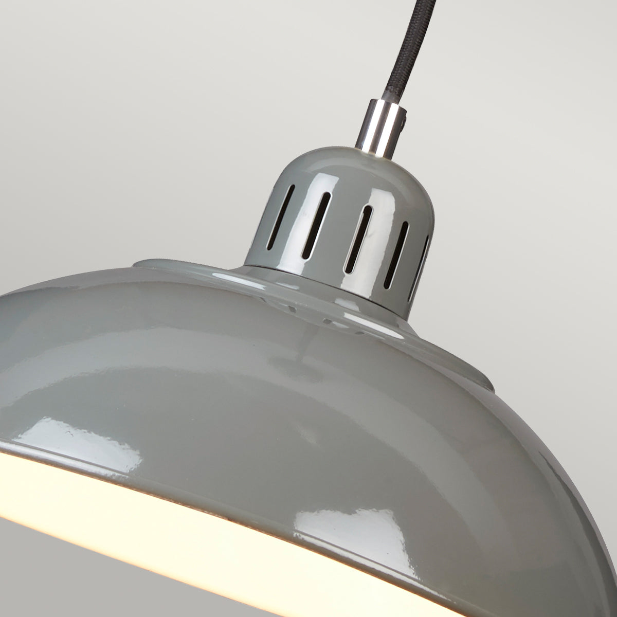 Grey Retro Diner Pendant Light - Franklin