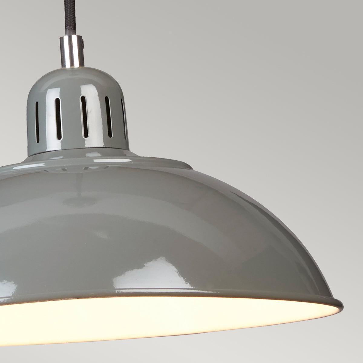 Grey Retro Diner Pendant Light - Franklin