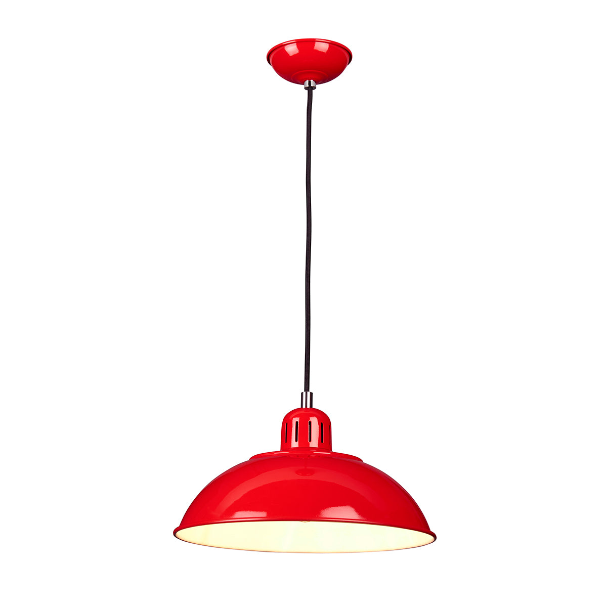 Red Retro Diner Pendant Light - Franklin