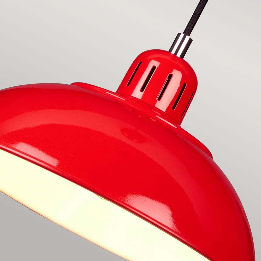 Red Retro Diner Pendant Light - Franklin