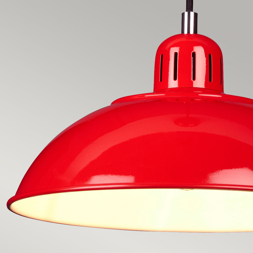 Red Retro Diner Pendant Light - Franklin