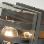 Graphite Wall Light with Bold Bars - Frida