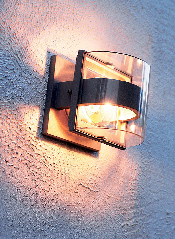 Small Graphite Wall Light with Bold Bars - Frida