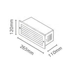 Grimstad LED Recessed Louvre Wall Light Graphite