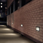 Grimstad LED Recessed Louvre Wall Light Graphite