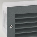 Grimstad LED Recessed Louvre Wall Light Graphite