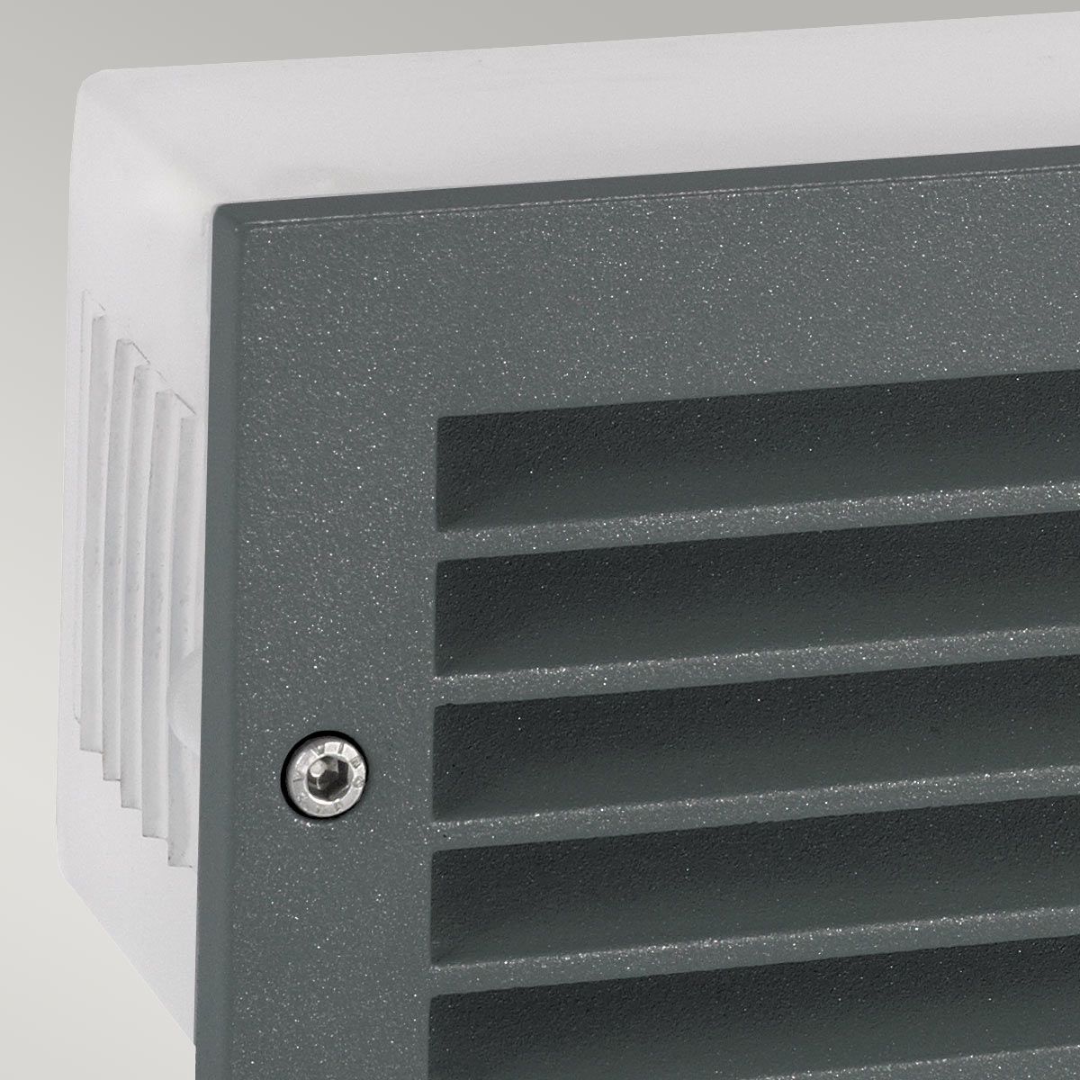Grimstad LED Recessed Louvre Wall Light Graphite
