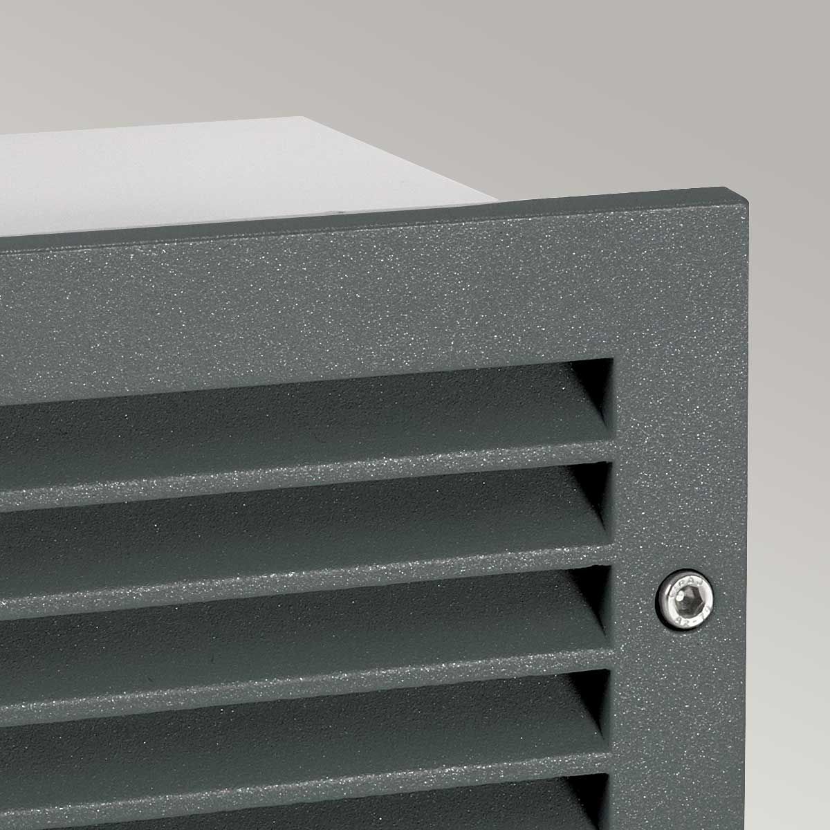 Grimstad LED Recessed Louvre Wall Light Graphite