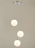 Galaxy 3 Light Spreader in satin nickel with matt opal glass