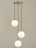 Galaxy 3 Light Spreader in aged brass with matt opal glass