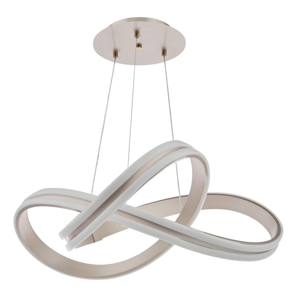 Gavino Pendant Brushed Silver LED