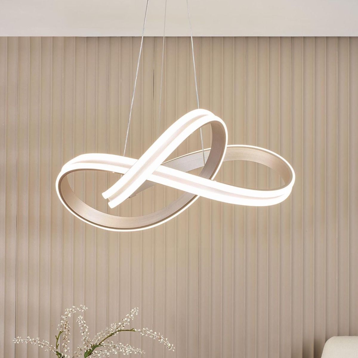 Gavino Pendant Brushed Silver LED