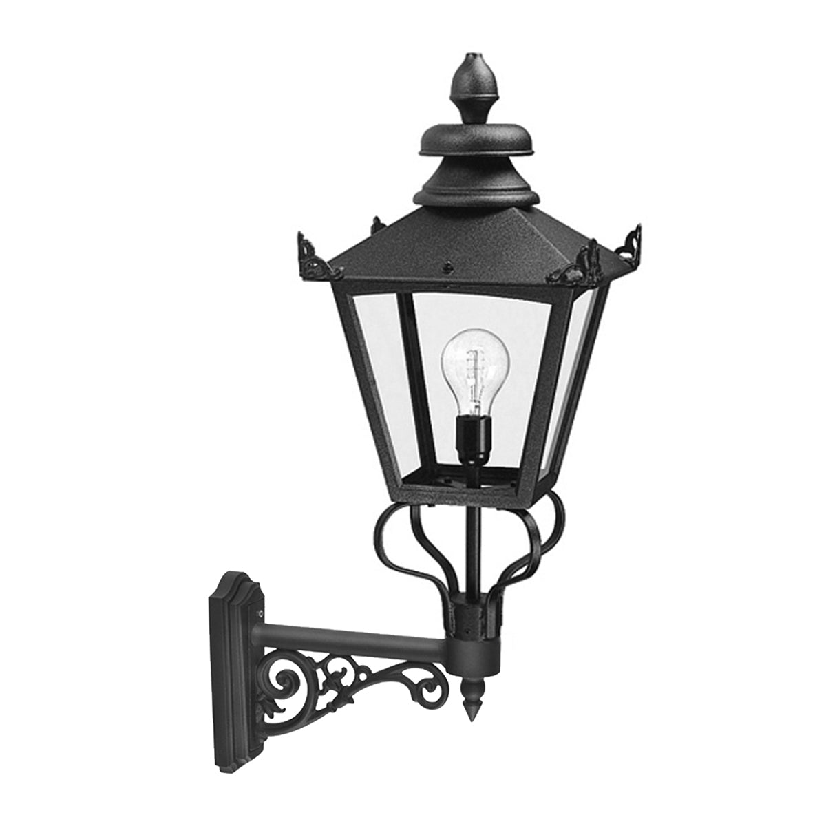 Black Victorian Wall Lantern - Grampian