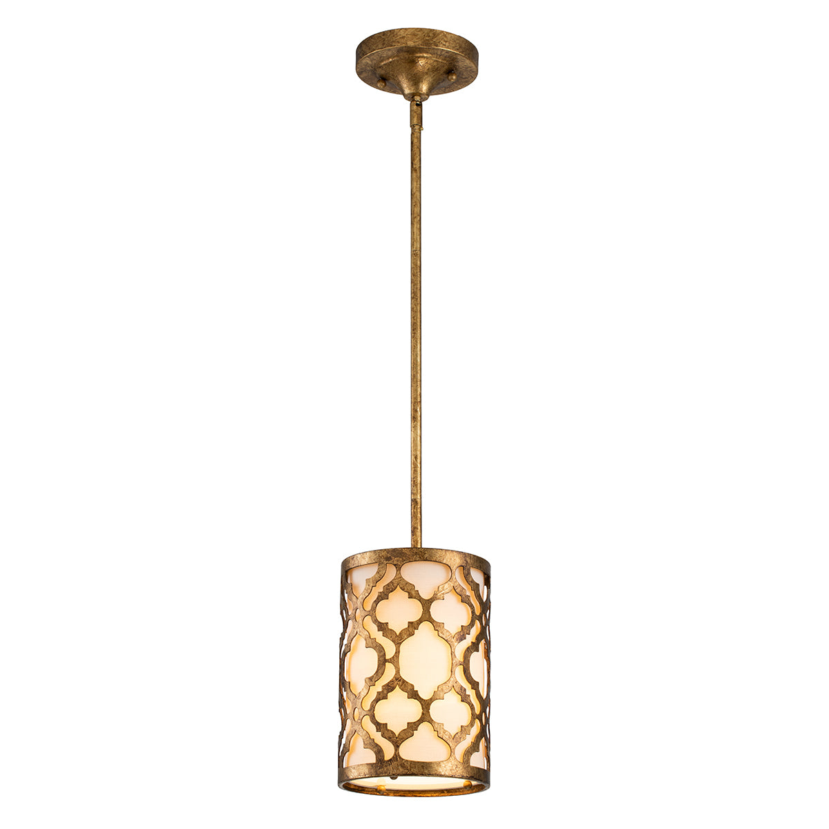 Arabella 1-Light Adjustable Pendant (Distressed Gold)