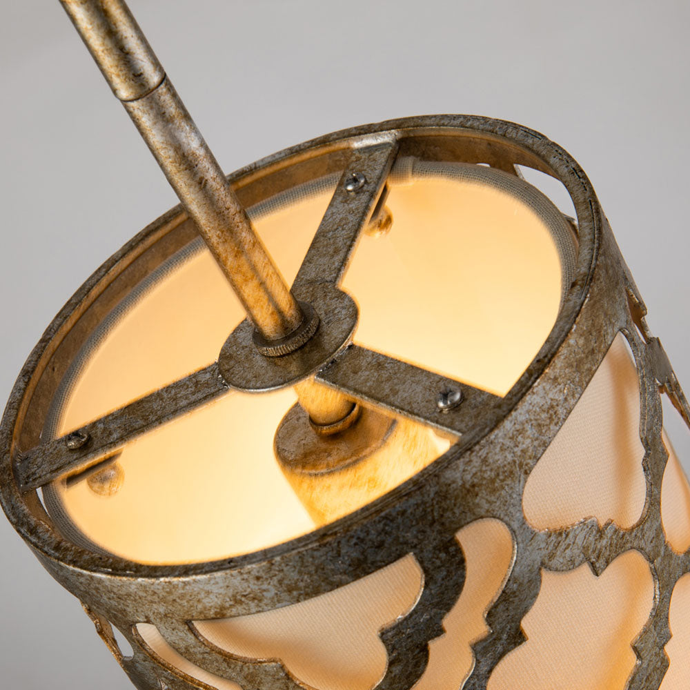 Arabella 1-Light Adjustable Pendant (Distressed Gold)