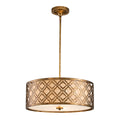 Arabella 3-Light Adjustable Pendant (Distressed Gold)