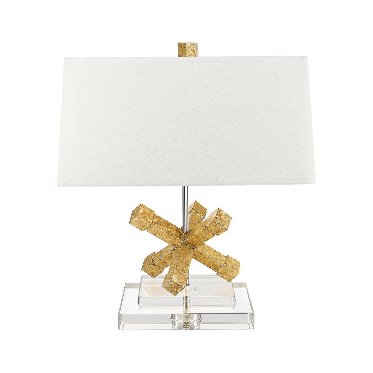 Jackson Square 1-Light Table Lamp (Distressed Gold)