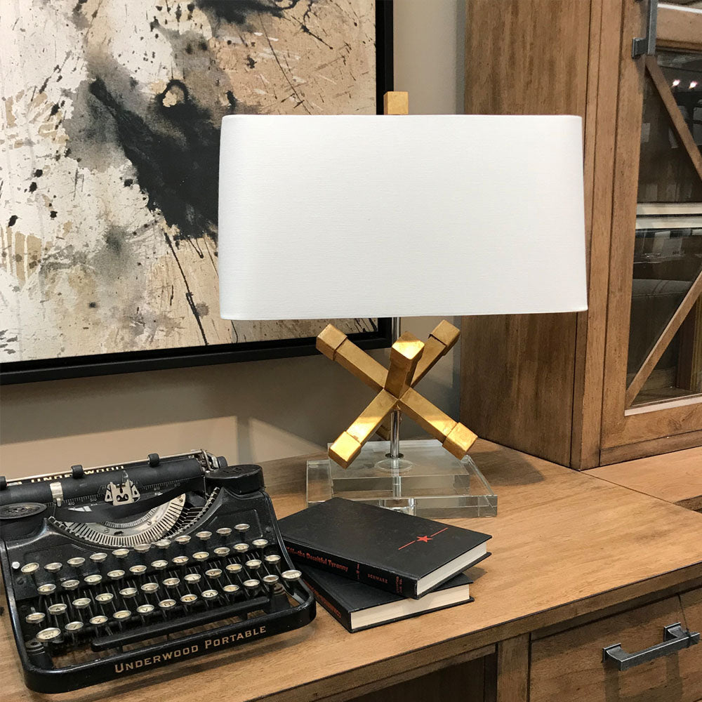 Jackson Square 1-Light Table Lamp (Distressed Gold)